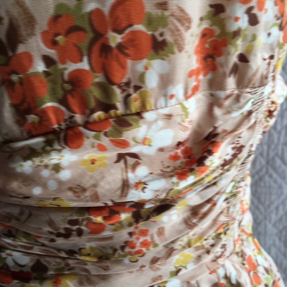 Vintage floral party bridesmaid dress size 6/8 - Picture 5 of 8
